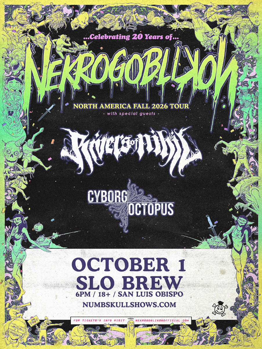 SLO Brew Live + Numbskull Presents ~ Nekrogoblikon, Rivers of Nihil, Cyborg Octopus